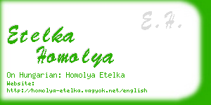 etelka homolya business card